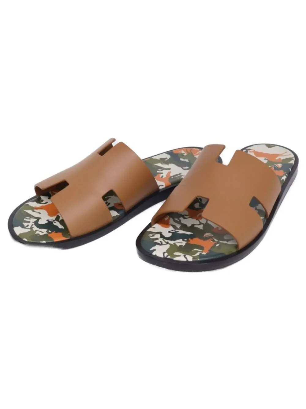 Hermes Izmir Horse Camouflage Sandals
